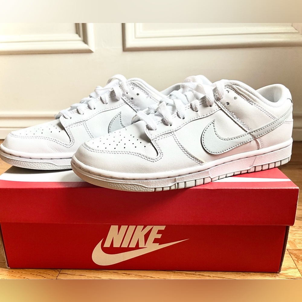 Nike Dunk Low Retro White Pure Platinum Shoes, 9 women, 7.5 Men